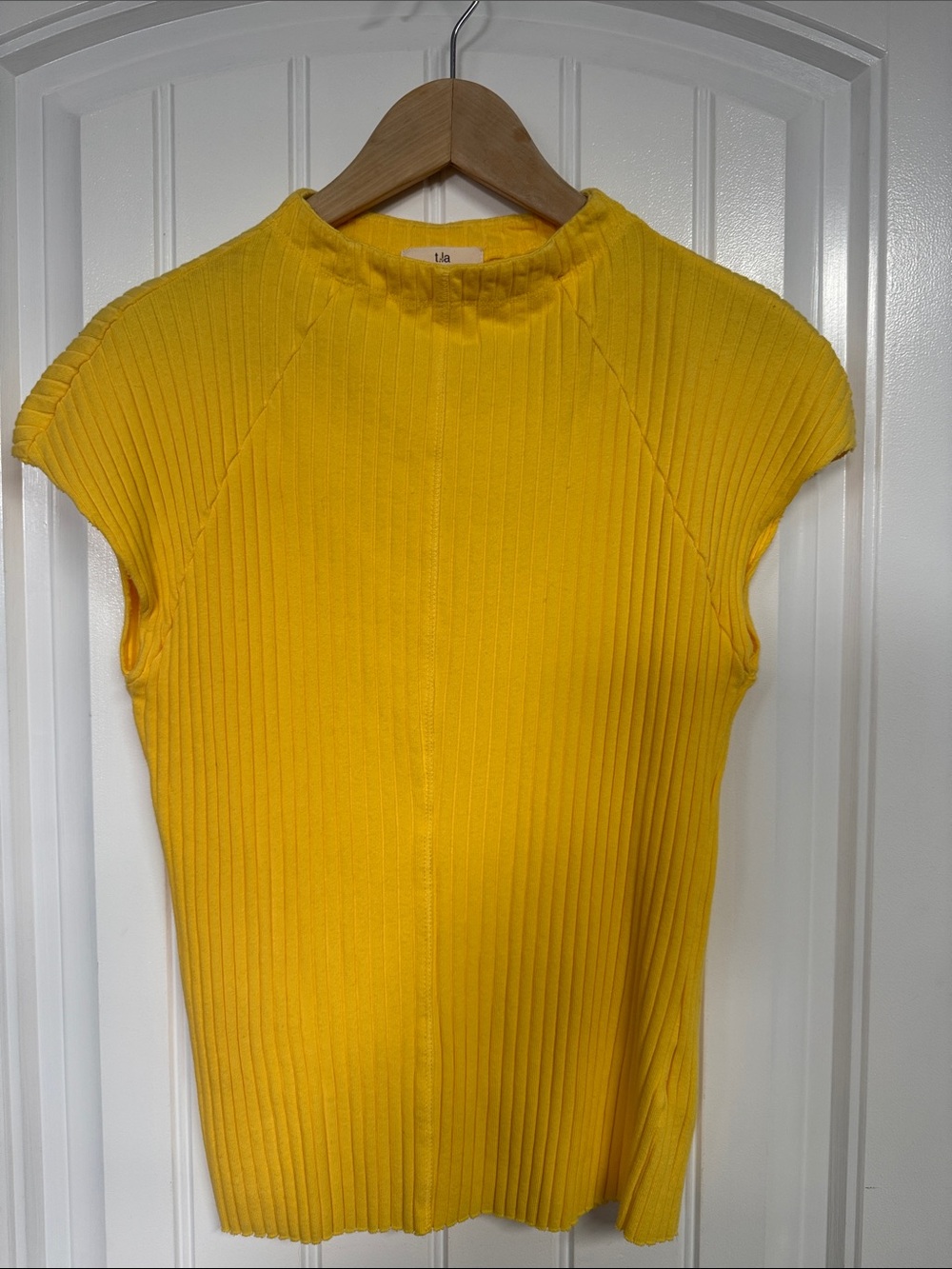 T.La Bright Yellow Ribbed Tank Top